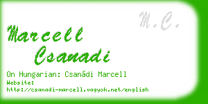 marcell csanadi business card