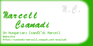 marcell csanadi business card